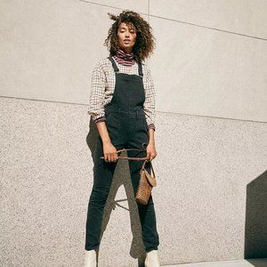 Petite Skinny Overalls in Lunar Wash 2X